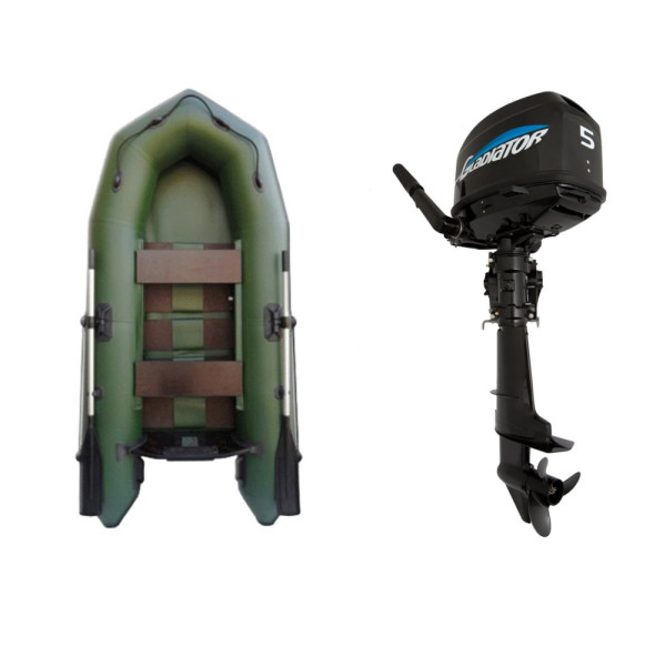 Надувная лодка Муссон 2600 С + Мотор Gladiator G5FHS в Абакане