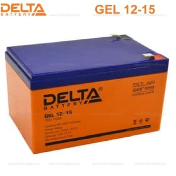 Аккумуляторная батарея Delta GEL 12-15 (12V / 15Ah) в Абакане